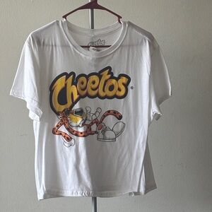 Women's White Graphic Crop Top - Logo Tee